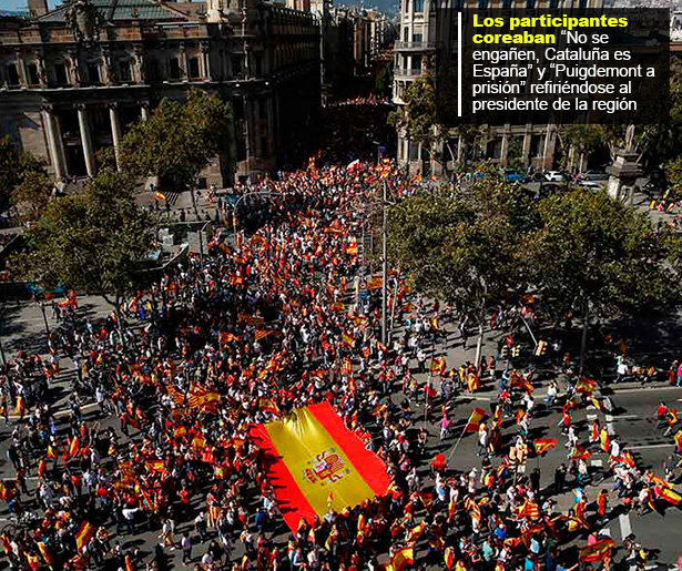 Marchan en Barcelona; ‘no’ a independencia de Cataluña
