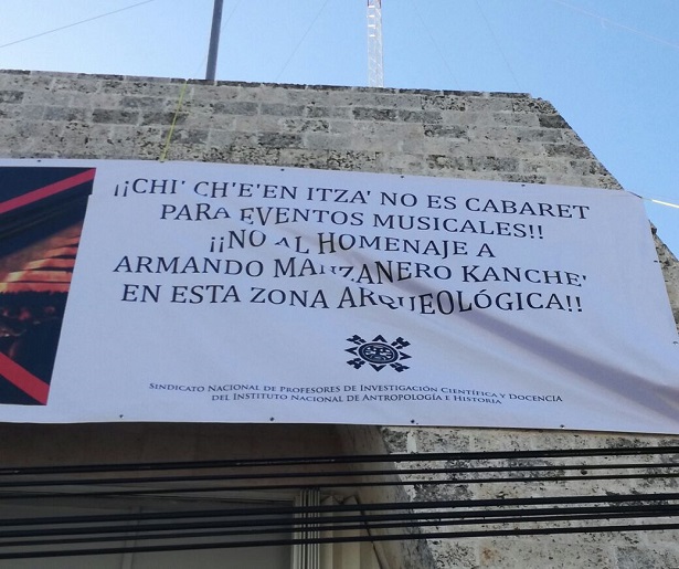 “Chichén Itzá no es un cabaret”, dicen en protesta al INAH
