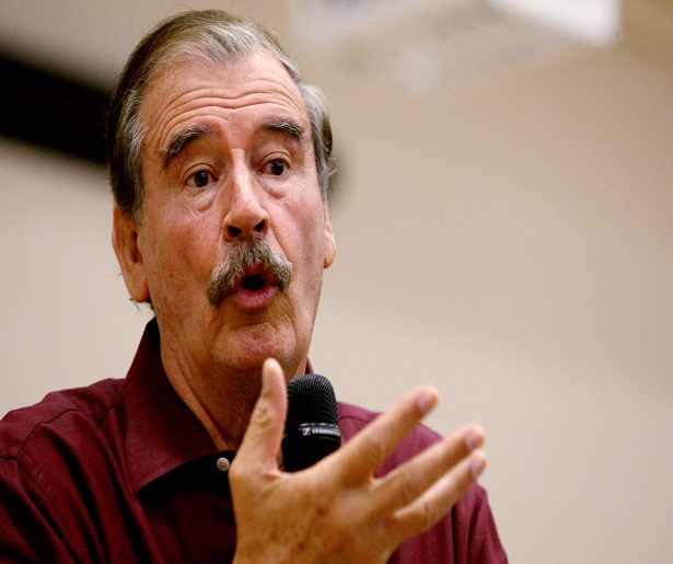 Former Mexican president Vicente Fox speaks to Dallas school students at Christ the King Community Center on November 8, 2013 in Dallas. Fox was president of Mexico from 20000-2006 under the National Action Party and was the first president in 71 years to be elected from a party other than the Institutional Revolutionary Party. (Sarah Hoffman/Dallas Morning News)