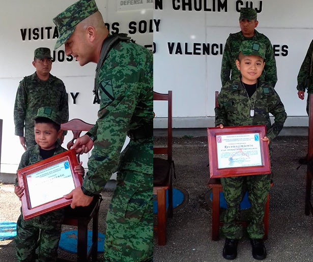 Nombran a niños “Soldados Honorarios del Ejército Mexicano”