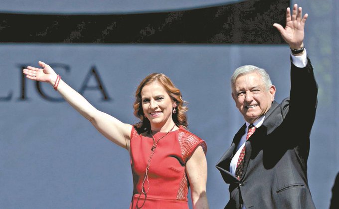 López Obrador y Gutiérrez Müller buscan ser marca registrada