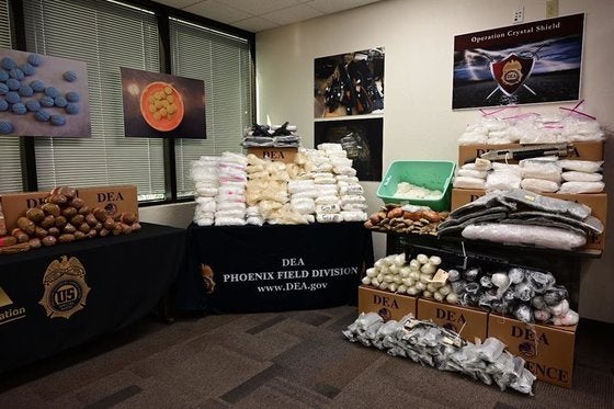 DEA debilita a cárteles de Sinaloa y Nueva Generación, decomisa 12 mil 955 kilos de metanfetaminas