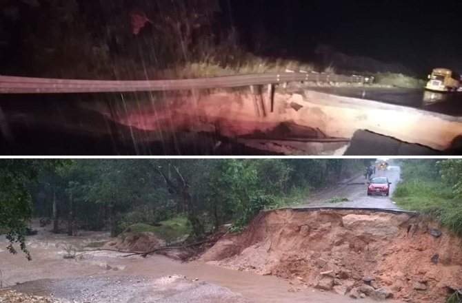 Video: Colapsan 2 puentes en Las Choapas por fuertes lluvias