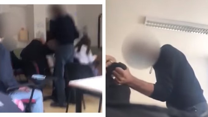 Video: Profesor golpea a su alumno por no usar cubrebocas