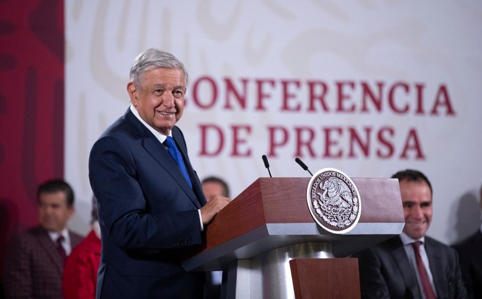 Andrés Manuel López Obrador hablando sobre la caravana de migrantes