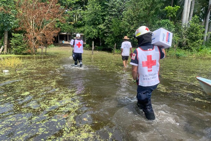 Cruz Roja Mexicana envía 36 toneladas de ayuda para damnificados de Chiapas y Tabasco