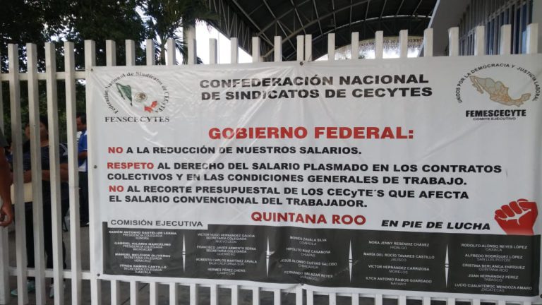 Trabajadores del Cecyte suspenden amenaza de paro, tras lograr el pago parcial de las prestaciones atrasadas