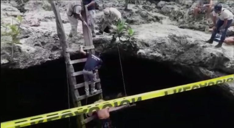 Encuentran cuerpo de un hombre en cenote de Tulum