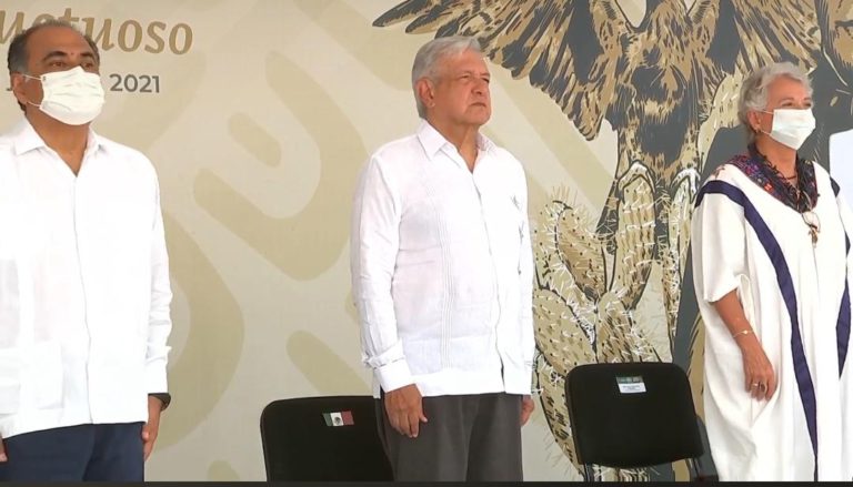 Encabeza presidente AMLO ceremonia del 149 aniversario luctuoso de Benito Juárez