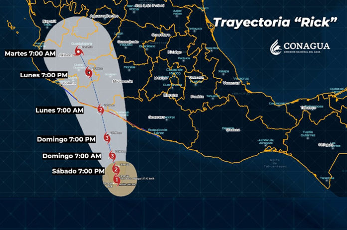 Trayactoria-Rick https://www.lavozdemichoacan.com.mx/pais/emergencia-pais/huracan-rick-tocara-tierra-el-domingo-entre-michoacan-y-guerrero-gobierno-federal-emite-alerta/
