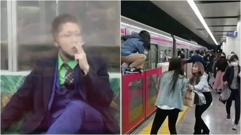 VIDEOS Hombre vestido como el Joker apuñala a 17 personas y crea caos en tren de Japón