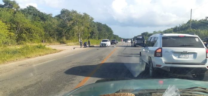 Muere motociclista tras ser impactado en  la carretera Muna-Felipe Carrillo Puerto