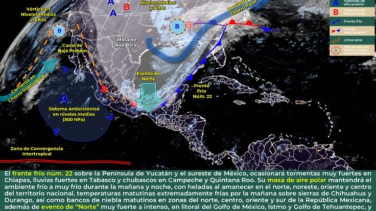 Más lluvias y chubascos en Quintana Roo y Sureste