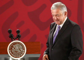 Mexico's President Andres Manuel Lopez Obrador arrives for a news conference at the National Palace in Mexico City, Mexico, November 13, 2019. REUTERS/Edgard Garrido