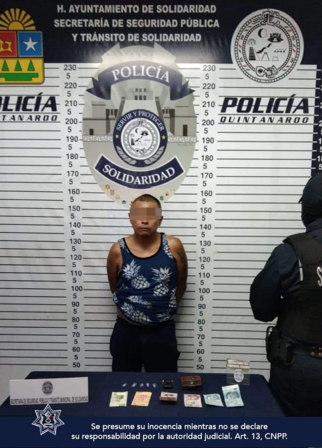 Detienen a un presunto narcomenudistas en la colonia Ejido en Playa del Carmen