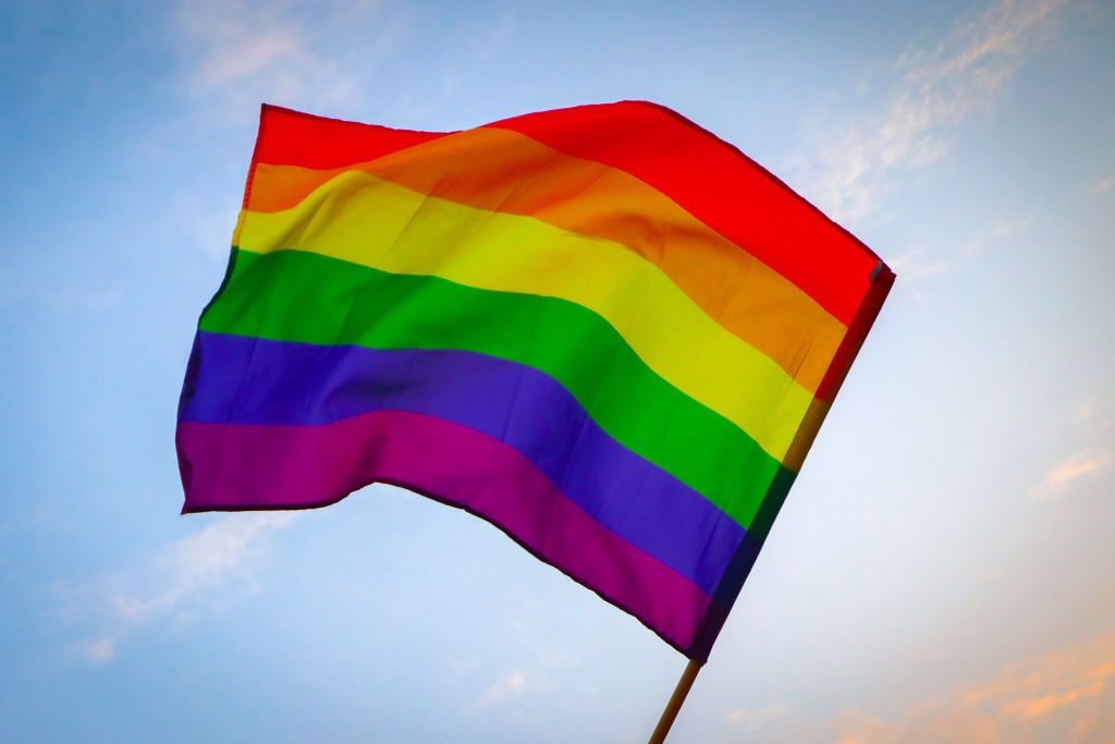 A rainbow flag is seen during a pro-LGBT and anti-facism protest at the Main Square in Krakow, Poland on August 19, 2020.  At the same time an anti-LGBT demonstration organised by far-right nationalist groups and pro-life foundation took place nearby. 


 (Photo by Beata Zawrzel/NurPhoto via Getty Images)