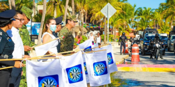 Dan banderazo de salida para reforzar la seguridad durante este periodo vacacional en Isla Mujeres