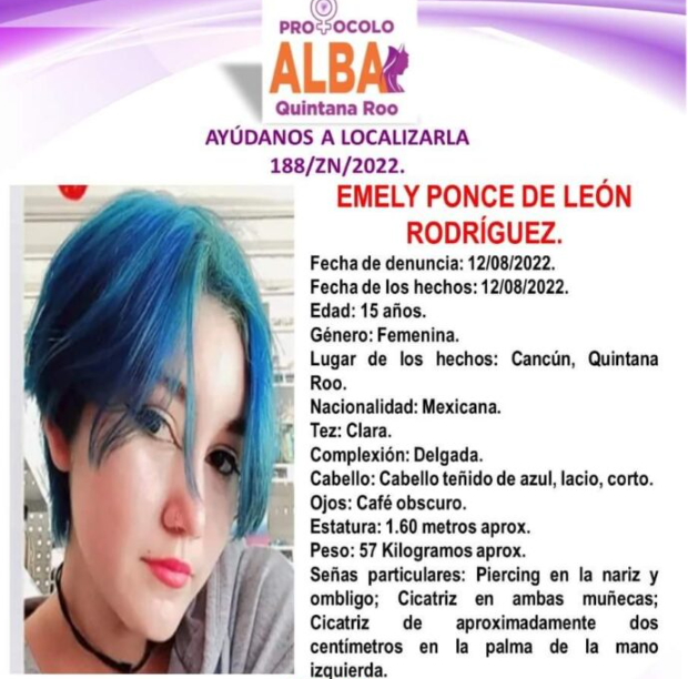 Emiten protocolo Alba para buscar a Emily Ponce, menor raptada luego de un asalto en Cancún