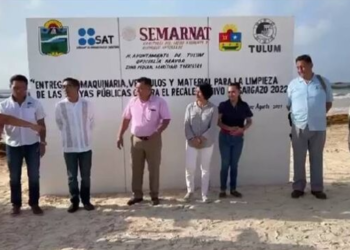 Invierten más de 4 millones de pesos para mejorar los trabajos de limpieza del sargazo en las playas de Tulum
