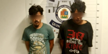 Detienen a dos sujetos tras una persecución a balazos en la Región 202 de Cancún