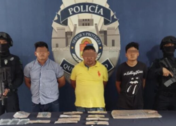 Detienen a tres sujetos con objetos robados en Cancún