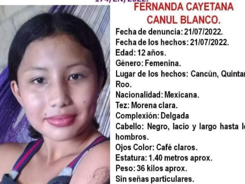 Refuerzan la búsqueda de la niña “Fernanda Cayetana” en área verde de Cancún