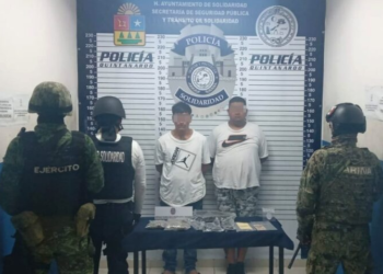 Detienen a dos presuntos extorsionadores con varias dosis de droga en Playa del Carmen