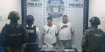 Detienen a dos presuntos extorsionadores con varias dosis de droga en Playa del Carmen
