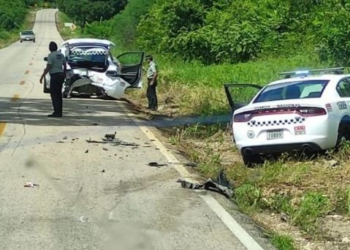 Accidente automovilístico: Patrullas de la Guardia Nacional chocan en Felipe Carrillo Puerto