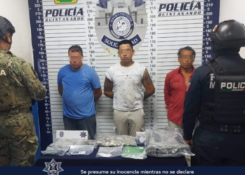Detienen a tres presuntos narcomenudistas en la Colosio de Playa del Carmen