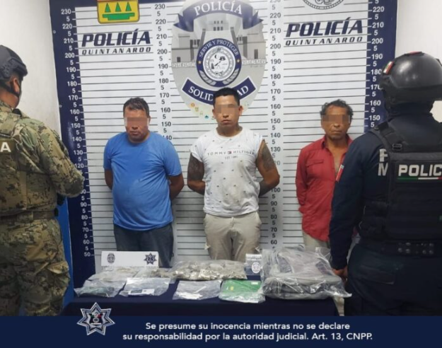 Detienen a tres presuntos narcomenudistas en la Colosio de Playa del Carmen