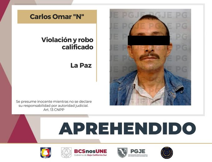 Detienen a presunto abusador sexual de una doctora en La Paz, Baja California Sur