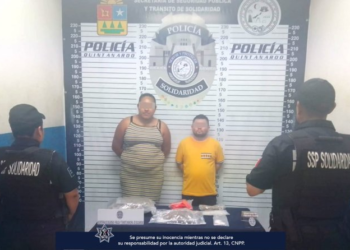 Tras persecución detienen a pareja de narcomenudistas en Playa del Carmen