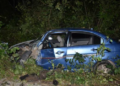 Fuerte choque de dos automóviles en la carretera José María Morelos-Naranja deja pérdidas materiales