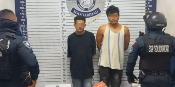 Detienen a dos sujetos con más de 150 dosis de droga en Villas del Sol Playa del Carmen