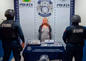 Detienen a una mujer con varias dosis de droga en Misión de las Flores de Playa del Carmen
