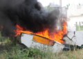 Incendian dos embarcaciones junto a la marina seca en Puerto Aventuras