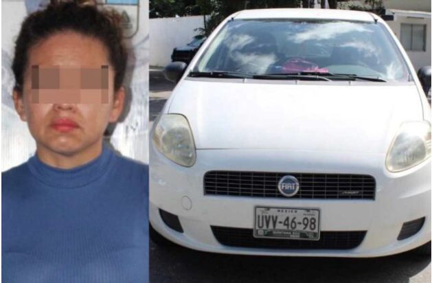Detienen a mujer agresiva al volante presuntamente involucrada en actos delictivos en Cancún