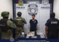 Detienen a sujeto con droga y arma en Villas del Sol de Playa del Carmen