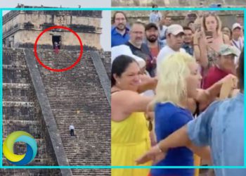 VIDEO: Turista burla la seguridad y sube el Castillo de Kukulcán en la zona arqueológica de Chichén Itzá