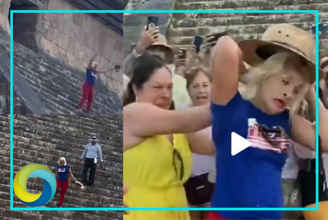 Turista que subió al Castillo de Kukulkán en Chichén Itzá podría ser multada con hasta 150 mil pesos