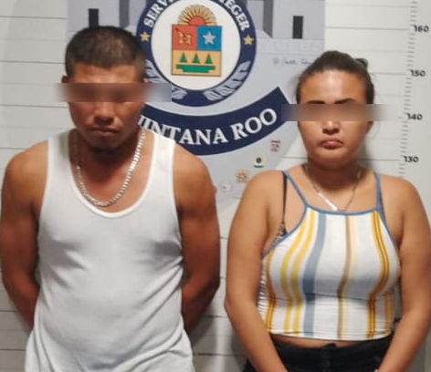 Detienen a pareja de presuntos narcomenudistas en la SM 251 de Cancún 