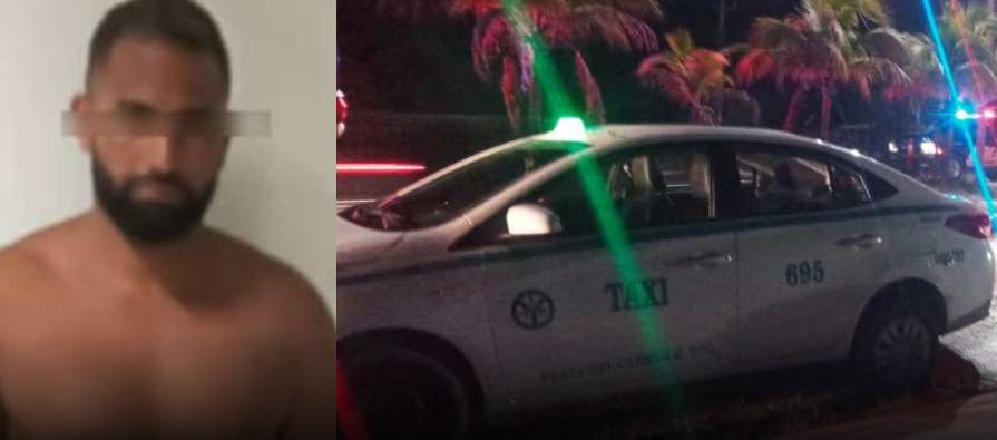 Detienen en Cancún a turista árabe que robo un taxi en Playa del Carmen