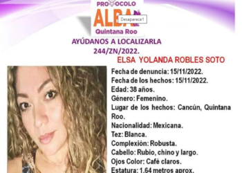 Lanzan protocolo ALBA para dar con el paradero de Elsa Yolanda Robles, desaparecida en Cancún
