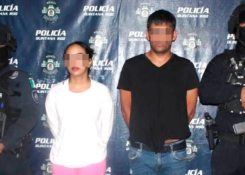 Detienen a pareja de venezolanos con droga en la SM 317 de Cancún