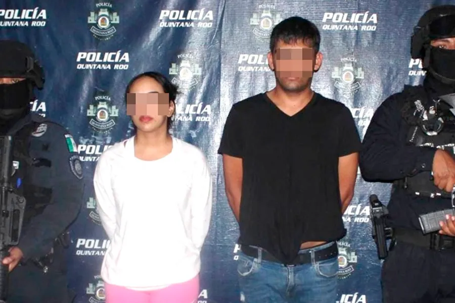 Detienen a pareja de venezolanos con droga en la SM 317 de Cancún