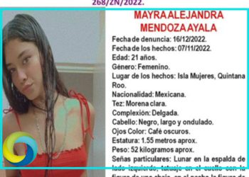 Activan la alerta ALBA para dar con el paradero de Mayra Alejandra Mendoza reportada como desaparecida en Isla Mujeres