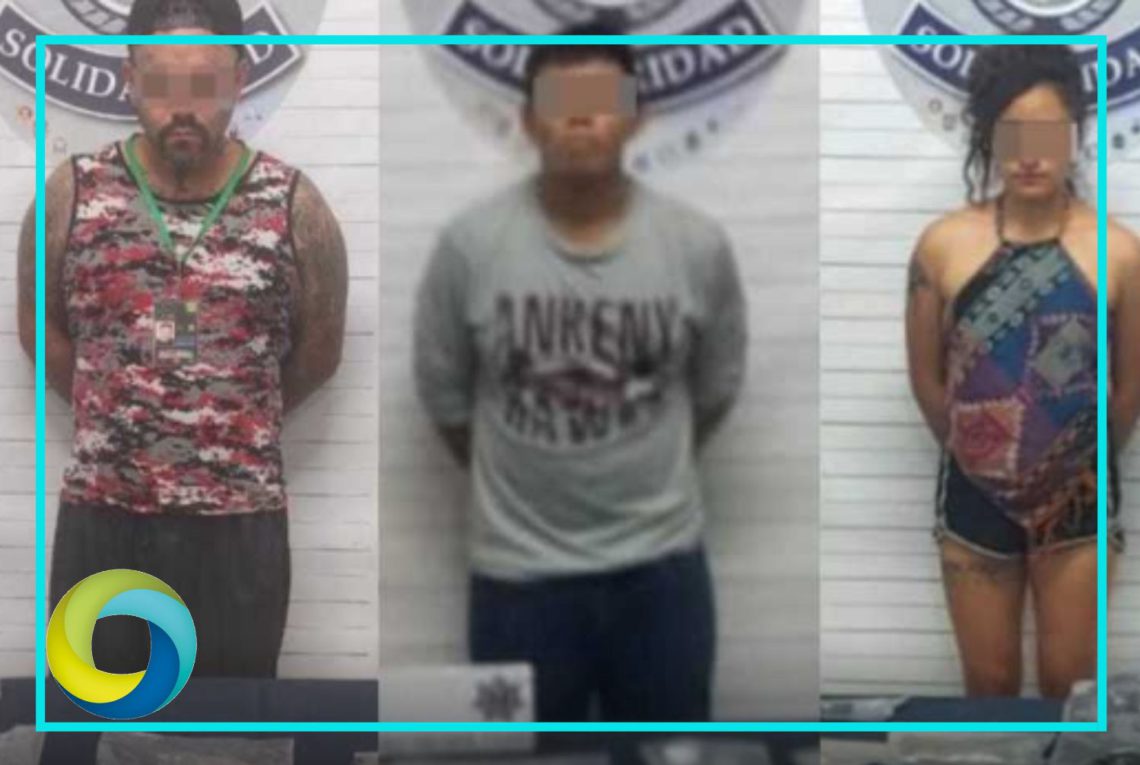 Detienen a tres presuntos narcomenudistas en Playa del Carmen