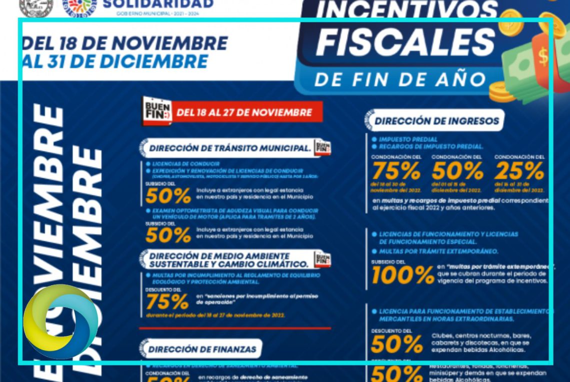 ¡Entérate!: Gobierno de Lili Campos impulsa descuentos e Incentivos Fiscales de Fin de Año en Solidaridad