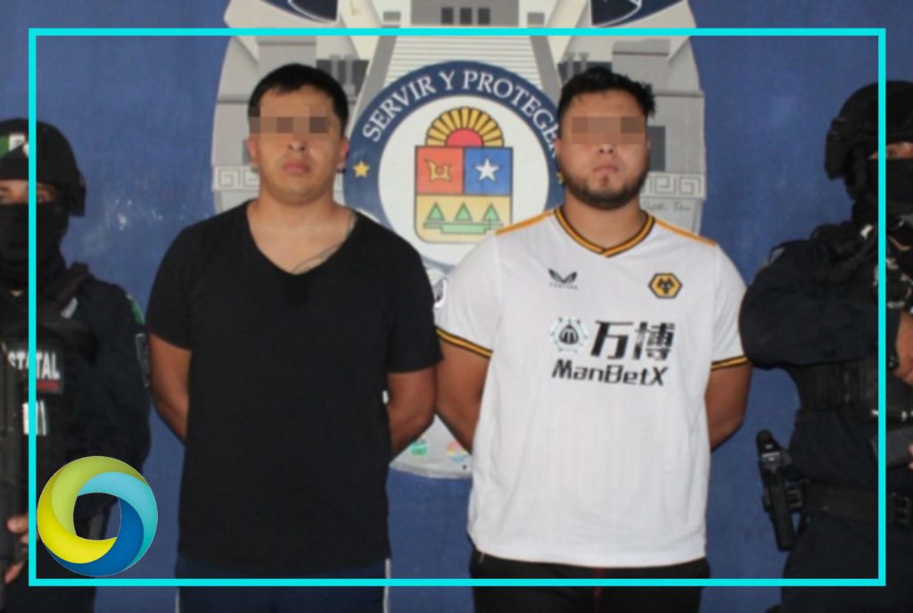 Detienen a dos sujetos por su presunta participación en delitos de alto impacto en Cancún